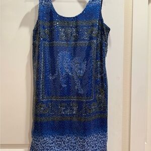 Versace Blue Sequin Dress